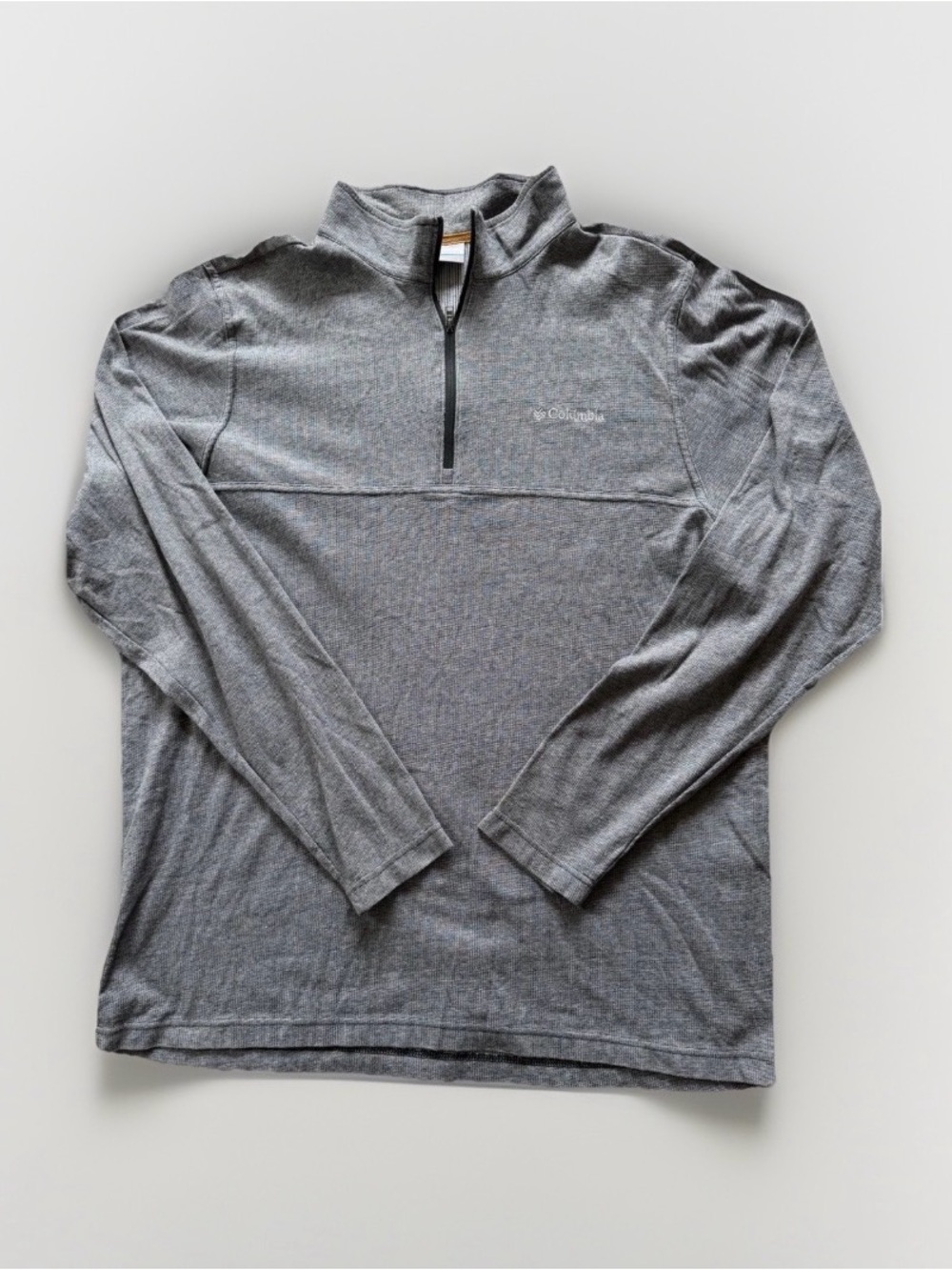Columbia Quarter Zip Pullover Men L Long Sleeve Shirt Golf Athleisure Hiking